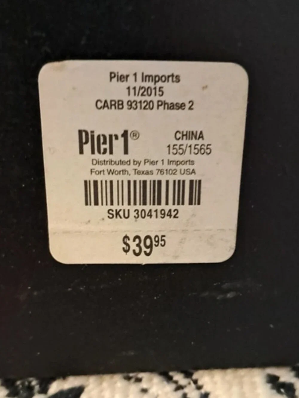 PIER ONE IMPORTS Hot Dog Menu Sign
